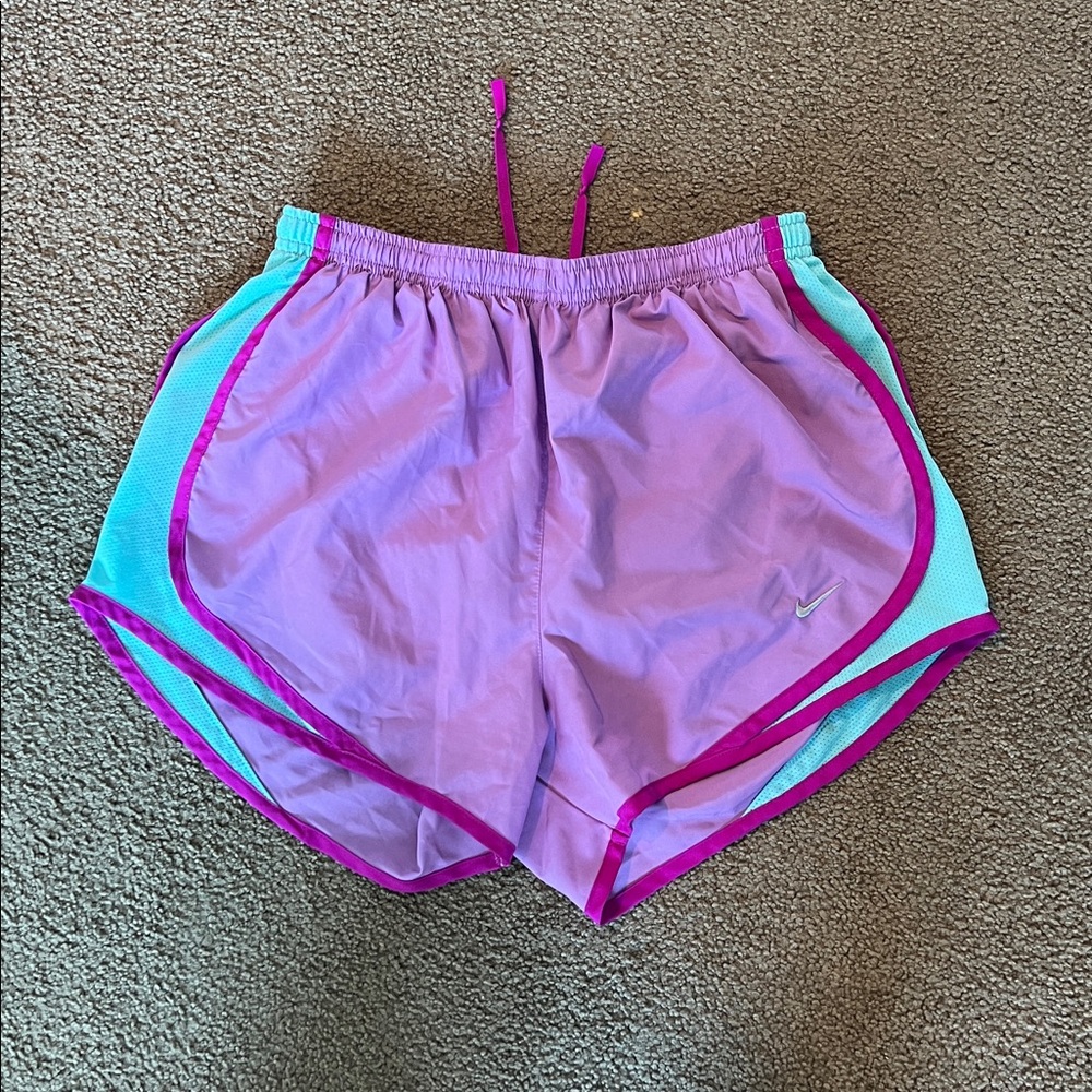 Nike Women's Athletic Shorts in Pink and Aqua